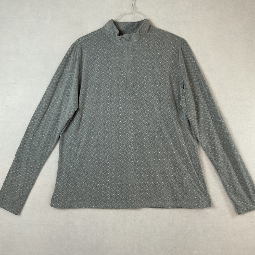 Lady Hagen Womens XXL Gray Diamond 1/4 Quarter Zip Pullover Golf Top